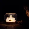 Mini liten fisk tank snö bergslampa vardagsrum skrivbord miniatyr kreativt akvarium förtjockat glas fisk akvarier husdjur dekorera 240124