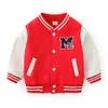 Printemps automne bébé garçons vestes de baseball pour 2-6 ans enfants vêtements de sport décontractés lettre manteaux d'extérieur vêtements pour enfants 240123