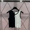 Letter Tank Top Knits T Shirts For Women Summer Sleeveless Tops Elastic Pullover Sports Sticked Vest