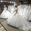 Księżniczka suknia ślubna z 3d Florlas eleganckie ramiona koronkowe koronki wiejskie sukienka ślubna w ogrodzie 2024 Siek