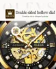 OLEVS Top Brand Automatyczne zegarki dla mężczyzny Oryginalne szkieletowe wodoodporne zegarek ze stali nierdzewnej Elegancka mechaniczna męska zegarek 9901 240123