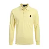 Designer Polos Pony Mens T-shirt à manches longues Classic Business Lawrence Casual Polo Col Big Horse Printemps et Automne POLO Shirt