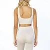 Yoga Outfits 2 Piece Set Workout Clothes for Women Sports sömlösa uppsättningar BH och leggings bär gymkläder Athletic