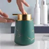 Dispenser di sapone liquido imitazione oro bottiglia di lozione in ceramica shampoo portatile barattolo di gel doccia forniture per il bagno