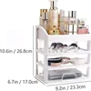 Makeup Organizer med 3 lådor kosmetiska displayfodral förvaringslåda sovrum badrum 240125