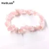 Braccialetti 10pcs gemma naturale pietra pietra bracciale irregolare in quarzo perle chip perle perle ametyst braccialetti braccialetti femminile