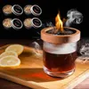 Cocktailrökningssats med Apple Cherry Oak Pecan Wood Chips Whisky Trä rökt huva för bardrycker Kök 240127