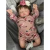 20 49cm Cute Reborn Sleeping Baby Doll Girl Rosalie with HandRooted Brown Hair 240119