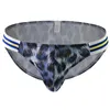 Mutande Uomini sexy Slip leopardati Moda Forcella alta Fascia elastica Intimo Bikini a vita bassa Custodia morbida Mutandine Lingerie Calzoncillos Hombre