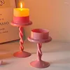 Kerzenhalter, modern, süß, rosa Glas-Kerzenständer, einfaches Teelicht, Hochzeit, Party, Ständer, Ornamente, Heimtischdekoration