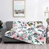 Blankets Winter Pin Floral Top Quality Comfortable Bed Sofa Soft Blanket Sea Summers Sunsets Sky Season Su Ower Collection Cool Crystal