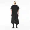 Men's Pants Wide Leg Spring/Summer Asymmetrical Niche Design Stage Style Casual Super Loose Large Size Cropped