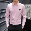 Camicie casual da uomo di lusso firmate Camicia elegante Atletica Slim Fit Manica lunga Stretch Senza rughe Camicia casual abbottonata da lavoro Top da uomo Abbigliamento Multi-Colo