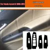 تصفيف السيارة أسود الكربون شارات المصعد الزر نافذة زر التبديل غطاء لوحة ملصق 4 pcs/مجموعة ل Honda Accord 8 2008-2013