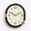 Wall Clocks Non-Ticking Quartz Clock Contemporary Decor For Living Room Or Study Easy To Install