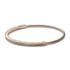 Luxury Jewelry Vintage Bracelets Women Silver Sterling Couple Anniversary Fashion Original Gifts Rose Gold hard opening Bangle 240122