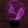 Night Lights Zodiac 3D Illusion Lamp Christmas Gift Light Kids Children Bedroom Decoration Indoor Lighting Gadgets Creative LED