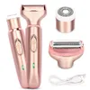 Professional 2 i 1 Women Epilator Electric Razor Hair Removal Painless Face Shaver Bikini Pubic Hair Trimmer Home Use Maskin 240124