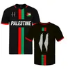 23 24 Palestino Herren-Fußballtrikots, Palästina-Nationalmannschaft, 22 23 JIMENEZ BENITEZ CORTES CARRASCO DAVILA FARIAS, Heimtrikot, rot, weiß, auswärts, schwarz, kurze Ärmel