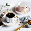 Cups & Saucers European Luxury Coffee Cups Saucers Porcelain Royal Exquisite British Afternoon Tea Cup Set Fashion Cafe Mug For Gift D Dhzq0