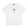 Paris estilo duplo-loop carta t designer camiseta primavera verão casual moda skate homens mulheres tshirt 24ss 0127