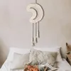 Attrape-rêves Boho Moon, art mural en macramé, naturel, fait à la main pour la décoration murale de la maison, ornement à suspendre, cadeau du nouvel an pour maman, amoureux 1221232