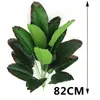 Flores decorativas 80-90cm plantas tropicais grande bananeira artificial folhas de palmeira de plástico falsas para decoração de casamento de jardim doméstico