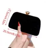 Evening Bags Black Flannel Purse Shoulder Bag Fashionable Handbag For Women's Night Out