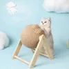 おもちゃペットインタラクティブキャットおもちゃ猫スクラッチボードサイサルロープボールキャットスクラッチポスト退屈な子猫の詰め物アクセサリーサプライ
