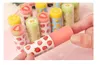 6pack Cute Fruit Erasers Pencil Cylindrical Shaped Kawaii for Kids Students 240124