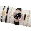 リンクブレスレット上品な時計ブレスレットコレクション女性葉のハートパターンで女性のラインストーンを時計