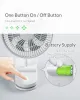 Ventilateurs PK Xiaomi USB Clip Fan Ventilateur portable avec clip silencieux à 4 vitesses sur mini ventilateur de bureau rotatif à 360 ° alimenté par batterie blanc