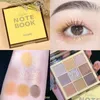 Colorido Notebook Glitter Eyeshadow Palette Matte Shimmer Soft Touch Pigmentado À Prova D 'Água Longa Duração Brilhante Sombra Cosmética 240123