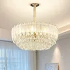 Pendellampor modern kristall ljuskrona vardagsrum lampa mat sovrum master kreativ fjäder varm ho