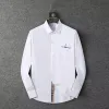 Herrenhemd Flex-Kragen Slim Fit Langarmhemden Designermarke Kariertes Muster Buchstabendruck Frühling Herbst Lässige Luxus-Herrenbekleidung Faltenfrei 8353617