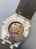 Super fábrica de luxo Mens Watch 42mm 15703 15710 Cal.3120 movimento de aço inoxidável transparente machineAutomatic Mens relógios de pulso