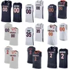 College Virginia Basketball 35 Leon Bond III Maillots Femme Jeune Homme 13 Ryan Dunn 0 Blake Buchanan 2 Reece Beekman 34 Jacob Groves 11 Isaac McKneely Bleu Marine Blanc