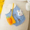 Carrier Carrot Shoulder Bag Sweater Pet Dog Clothes Cartoon for Dogs Clothing Warm Cute Autumn Winter Fashion Blue Boy Girl Chihuahua