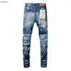 jeans de créateur pour pantalons pour hommes jeans violets Marque pour hommes Jean Distressed Ripped Biker Slim Fit Motorcycle Mans jeans à logo classique empilé Jan 27