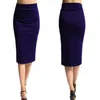 Spódnice 2024 Kobiety spódnica mini bodyCon Office Slim Długość kolana wysoka talia
