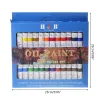 Suprimentos 24 cores profissional pintura a óleo pintura desenho pigmento 12ml tubos conjunto artista arte suprimentos para iniciante