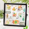 Gift Wrap 6 Sheets PET Sticker Bag Creative Leaf Plant Hand Tent DIY Material Stickers Choices