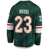 Hóquei Jerseys Minnesota Wild # 97 KIRILL KAPRIZOV # 29 MARC-ANDRE FLEURY # 7 BROCK FABER # 23 MARCO ROSSI # 14 JOEL ERIKSSON EK Jogador Jersey Bordado em casa e fora