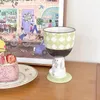 Tasses en céramique glace dessert thé rose tasse goutte kawaii bol base eau mignon créatif dessin animé crème