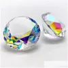 Obiekty dekoracyjne figurki Obiekty dekoracyjne figurki 30-80 mm AB Colorf K9 Crystal Diamond Makeight Rainbow Maker Prism Glass Dhes9