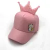 Cappellini da baseball Primavera/Estate Cappellino per bambini Ragazza Corona con paillettes Baseball Snapback Bone Bellissimo cappello con visiera per bambini