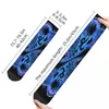 Chaussettes homme aquarelle bleu cajou décoration motif Paisley géométrie plantes lignes unisexe hiver Hip Hop Happy