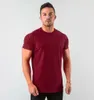 Ll nowe stylowe proste blaty fitness Mens T Shirt krótkie rękawowe mięśnie joggery kulturystyka
