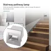 벽 램프 4pcs 계단 조명 LED 3W 오목한 풋 라이트 스텝 실내 배경 조명 야간 조명 계단 복도