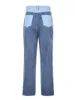 Jeans da donna Primavera Donna Patchwork Stile Boyfriend Pantaloni casual larghi a vita alta in denim Donna Vintage Gamba larga dritta